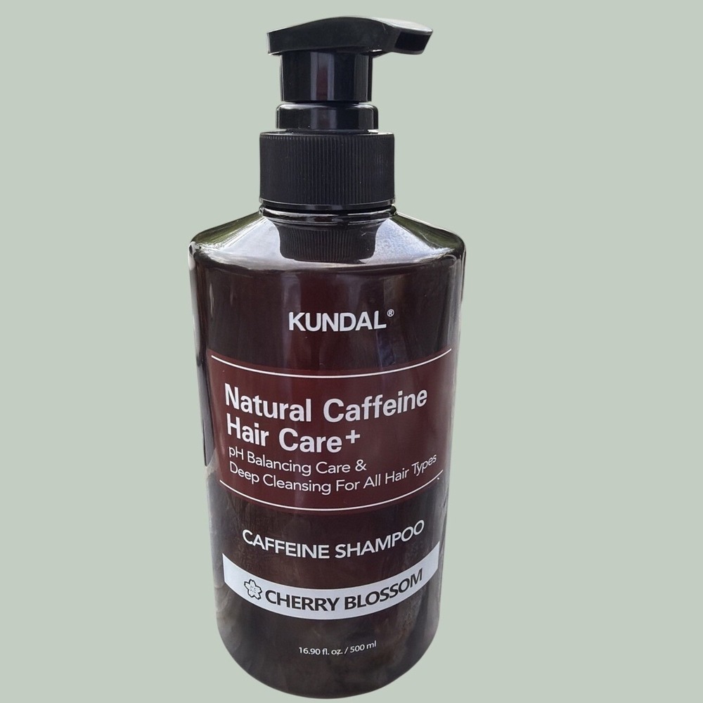 Kundal Natural Caffeine Hair Care+ Shampoo, Cherry Blossom , 16.9